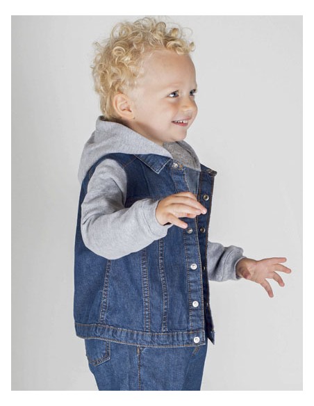 LAR-LW750-Denim Jacket With Fleece Hood And Sleeves 2